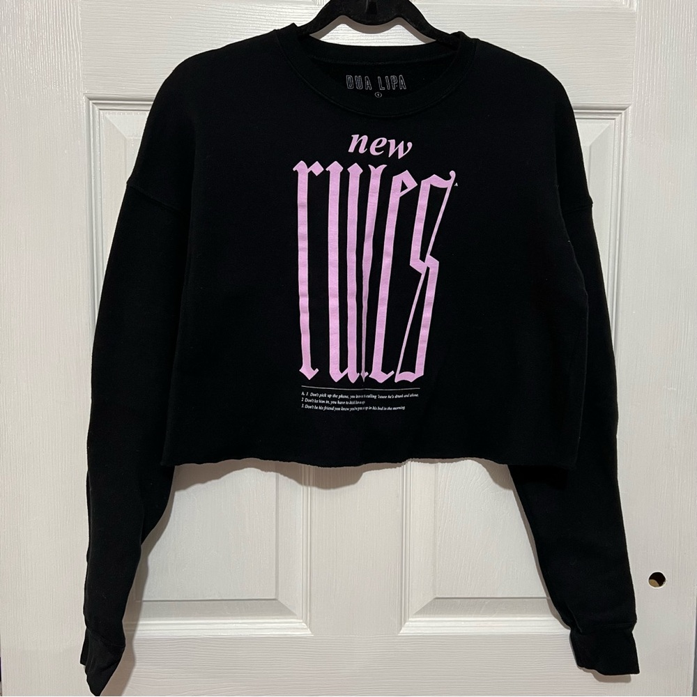 💗‎ Dua Lipa - Women’s Cropped “New Rules” Pullover